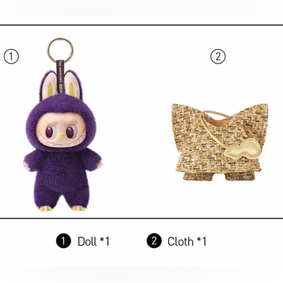 PopMart Authentic LABUBU × PRONOUNCE WINGS OF FORTUNE Vinyl Plush Hanging Card - Picture 10 of 12